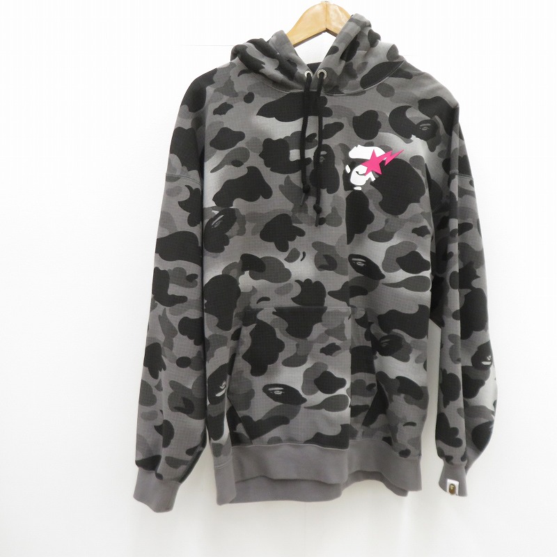 【新品未使用】A BATHING APE マウンテンパーカー カモ柄 ネイビー A BATHING APE（マウンテンパーカー）のフリマアイテム一覧