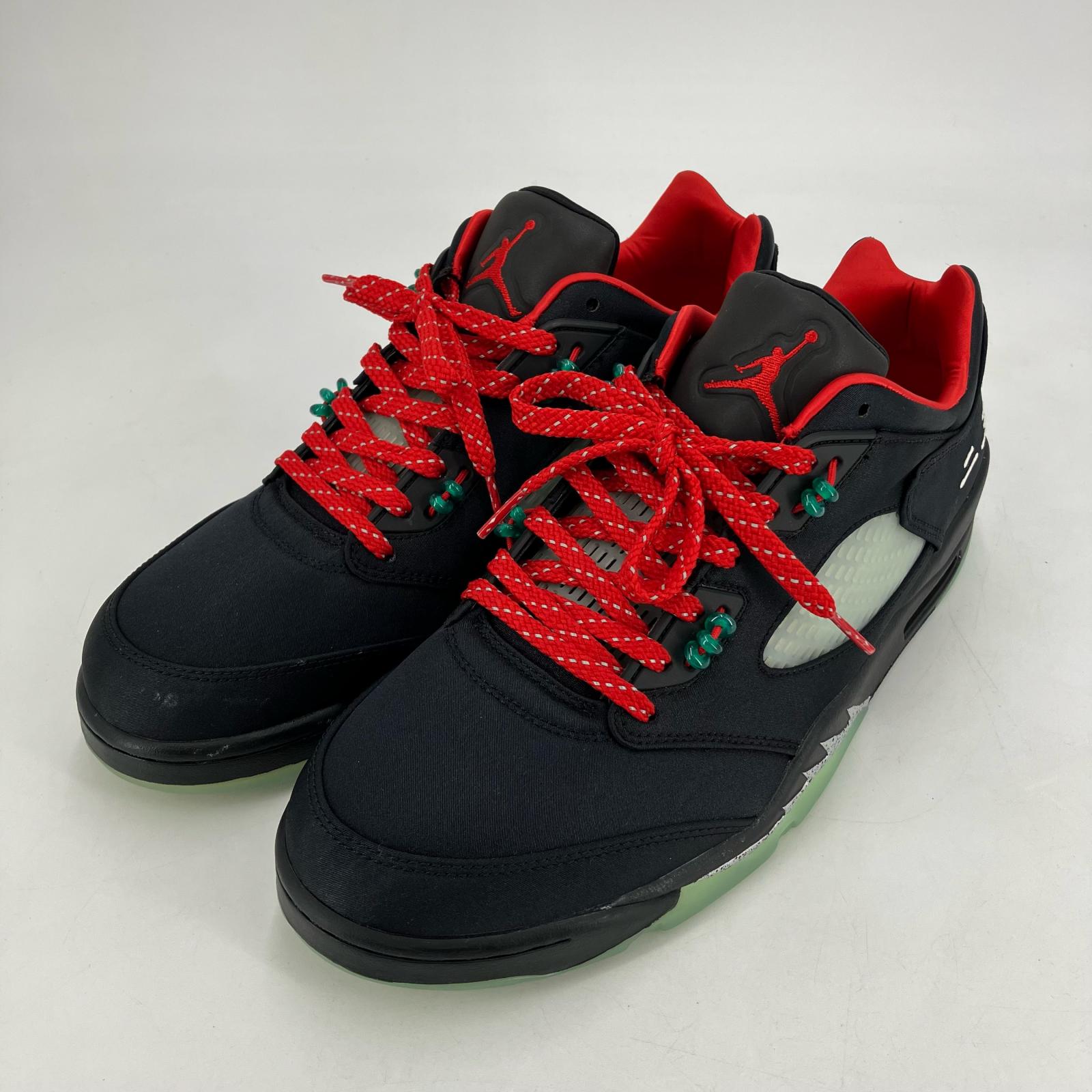 【中古】NIKE AIR JORDAN | ナイキ 大気圏 ジョーダン CLOT × Nike Air Jordan 5 Low スニーカー DM4640-036 黒いこと 29.5糎【イオン広店】