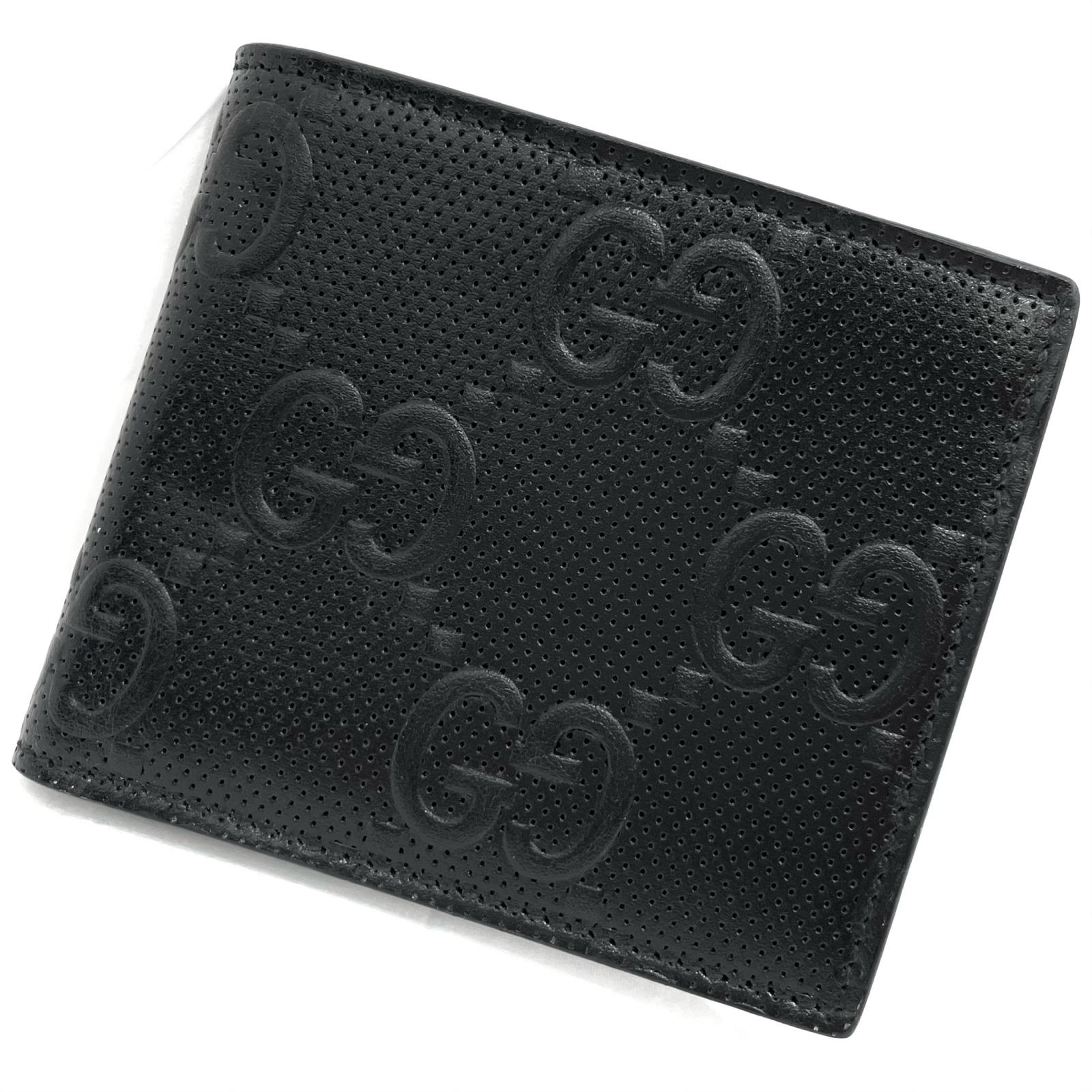 【中古】GUCCI | グッチ GGエン雇い主 二つ折り 紙入れ 625555 黒いこと【尾張小牧店】