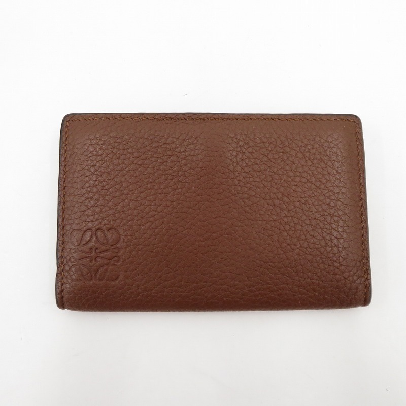 【中古】LOEWE | ロエベ ビジネス カードホルダー カードケース C660M97X02 ブラウン【瀬戸大橋店】