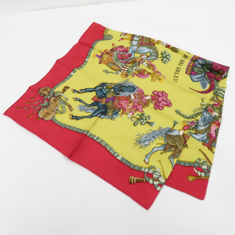 楽天市場】【緑屋質屋】エルメス カレ90(スカーフ) LES FETES DU ROI