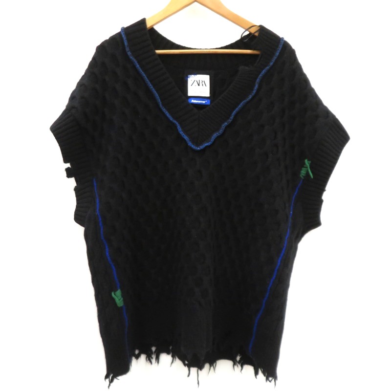 【中古】ZARA | ザラ ×Adererror　ベスト ブラック　サイズ：L~XL【瀬戸大橋店】
