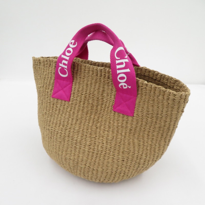 【中古】Chloe | クロエ ×Mifuko バスケットバッグ ハンドバッグ ブラウン【瀬戸大橋店】