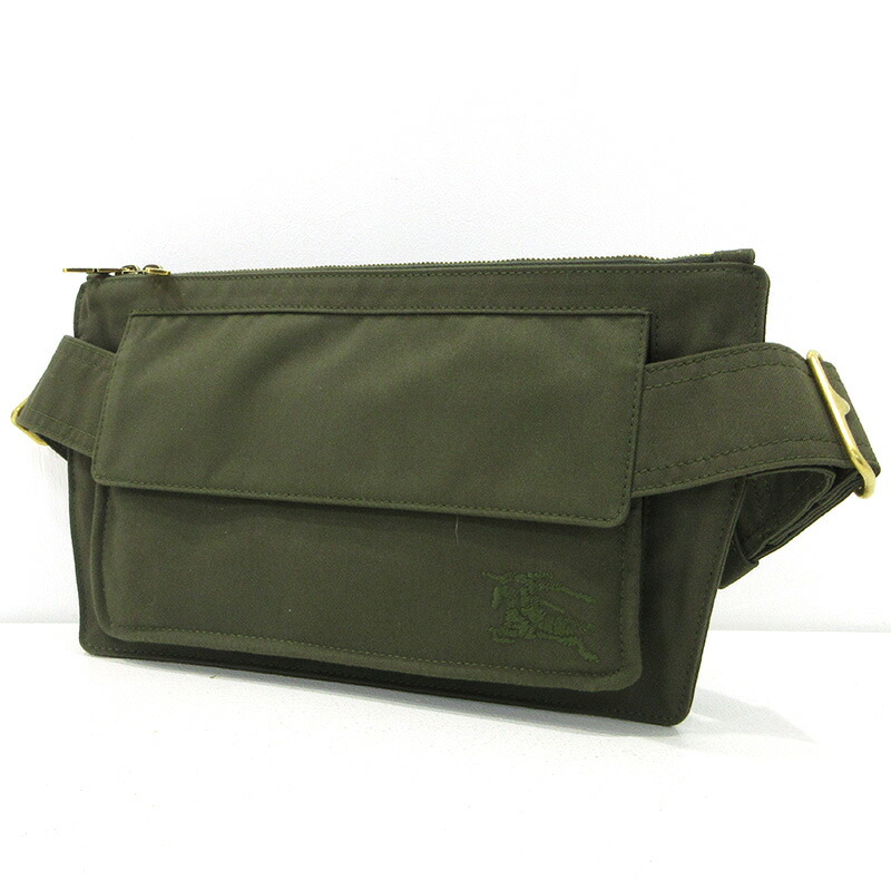 【中古】BURBERRY | バーバリー TRENCH BAG トレンチベルトバッグ ショルダーバッグ カーキ【三重本店】