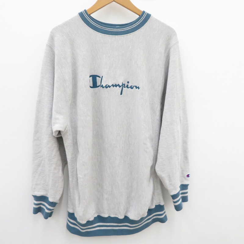 【中古】Champion | はやりっ子 刺しゅう引き船/RW流汗 流汗 薄墨色 大きさ：XL【瀬戸大橋店】