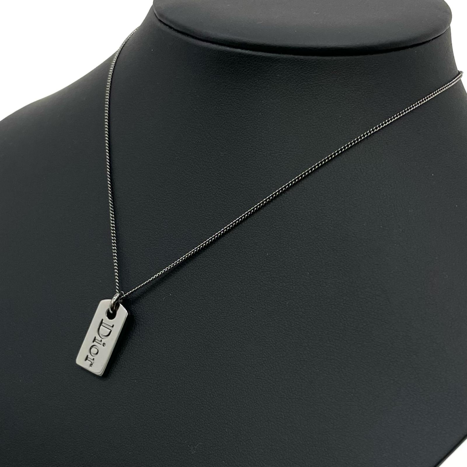 美品✨Dior ネックレス オブリーク シルバー 現行 胸元に輝く♪【Dior】ディオールオブリーク ネックレス シルバー