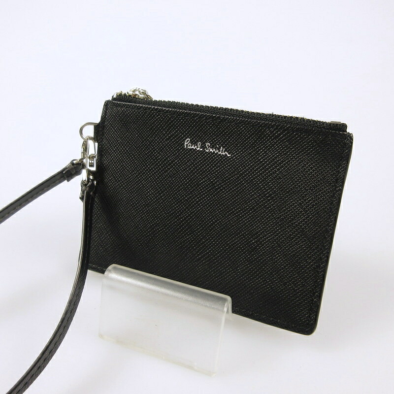 【中古】Paul Smith | 極点・スミス アーティストストライププラー コインケース 845011 W570 黒いこと【姫路東店】
