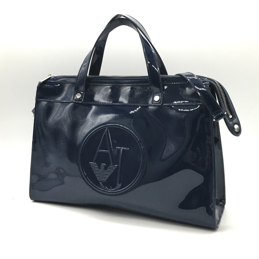 美品　アルマーニジーンズ　トートバッグ　エナメル　黒　ロゴ　肩掛け◎ 2025年最新】ARMANI JEANS レディース トートバッグの人気