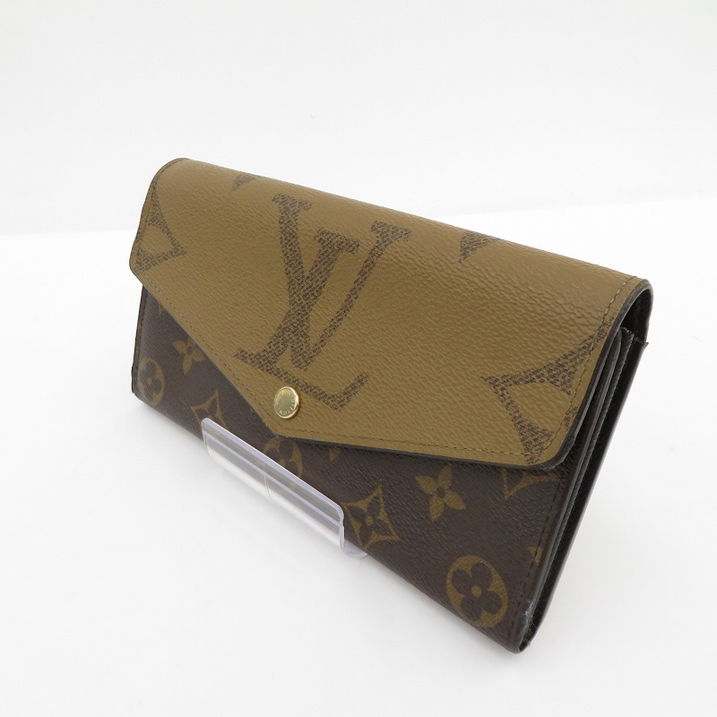 【中古】LOUIS VUITTON | ルイ・ヴィトン ポルトフォイユ サラ モノグラム 巨大な生物 長金入れ M80726 赤銅色【瀬戸大橋店】