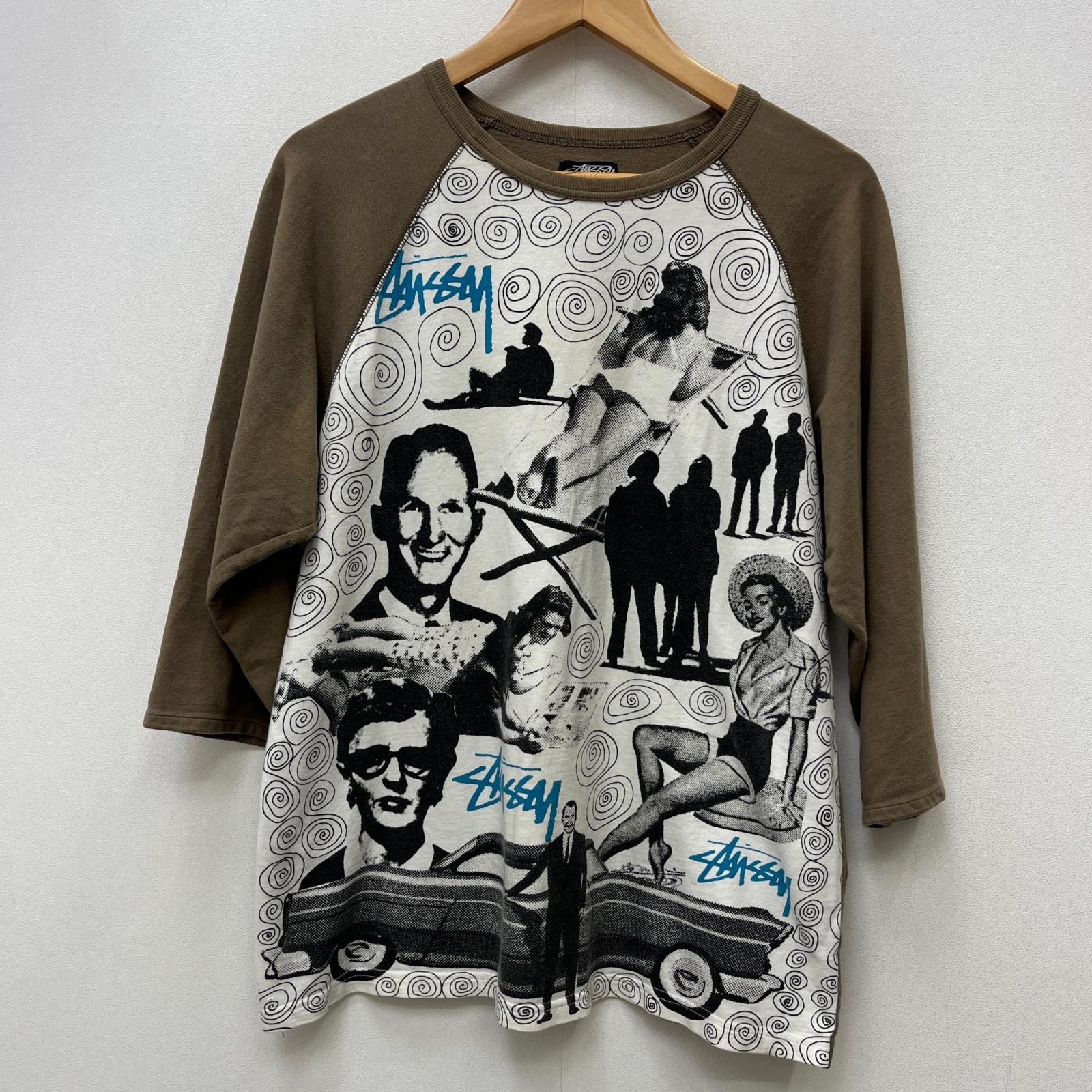 Stussy ストライプ 半袖シャツ M マリリンモンロー 入手困難‼︎】STUSSY☆マリリンモンロー柄 半袖 総柄シャツ