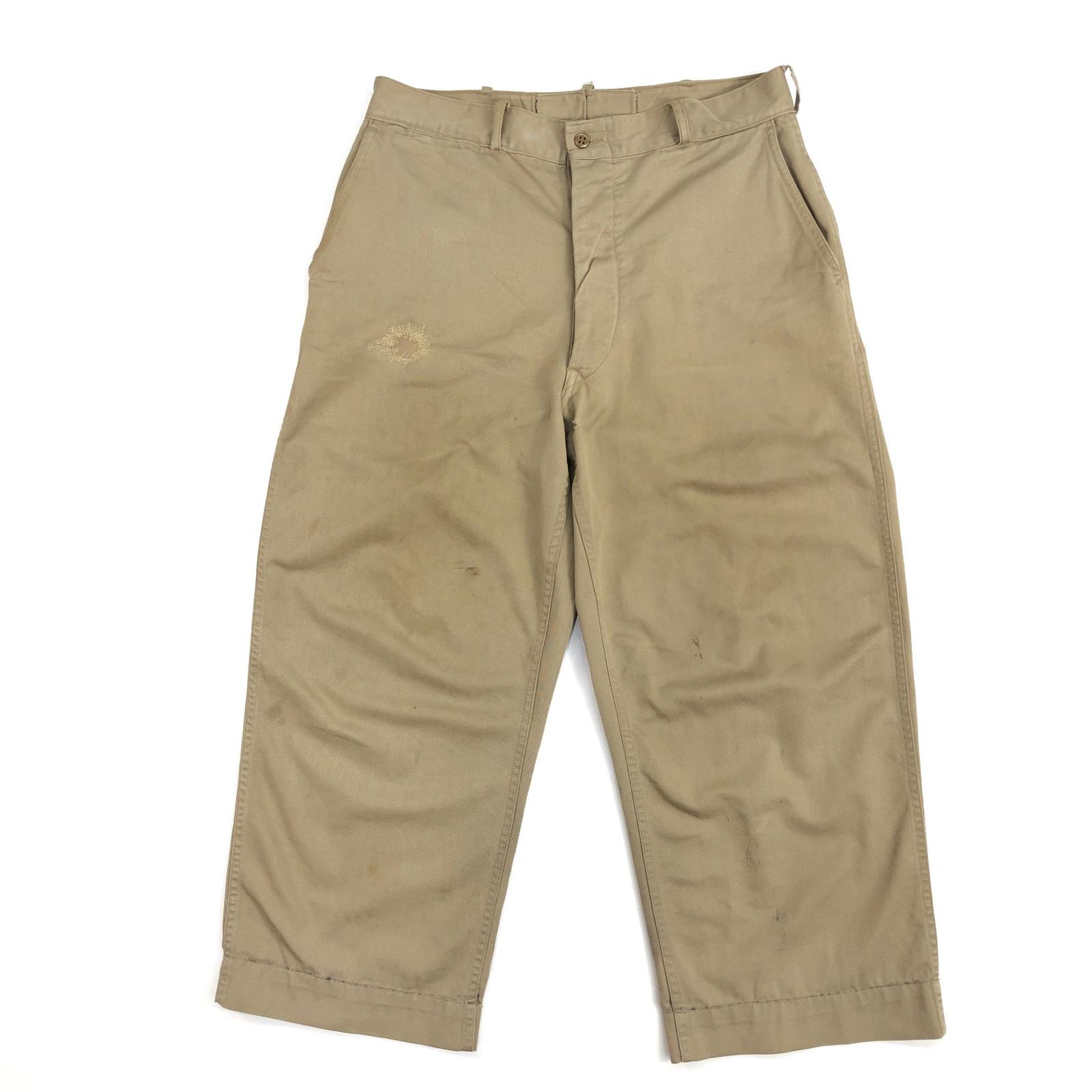 【vintage】60's US.ARMY チノパンツ ペンキ加工 アーミー ET253 60s US ARMY カーキ チノパン チノトラウザーズ