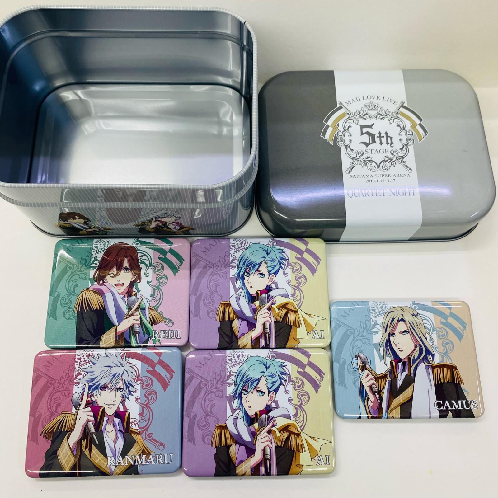 【中古】 うたの☆プリンスさまっ♪ その他ホビー 一十木音也・聖川真斗・四ノ宮那月・神宮寺レン・来栖翔・愛島セシ・ 寿嶺二・黒崎蘭丸・美風藍・カミュ マジLOVE LIVE 5th STAGE 缶バッジセット【飾磨店】画像