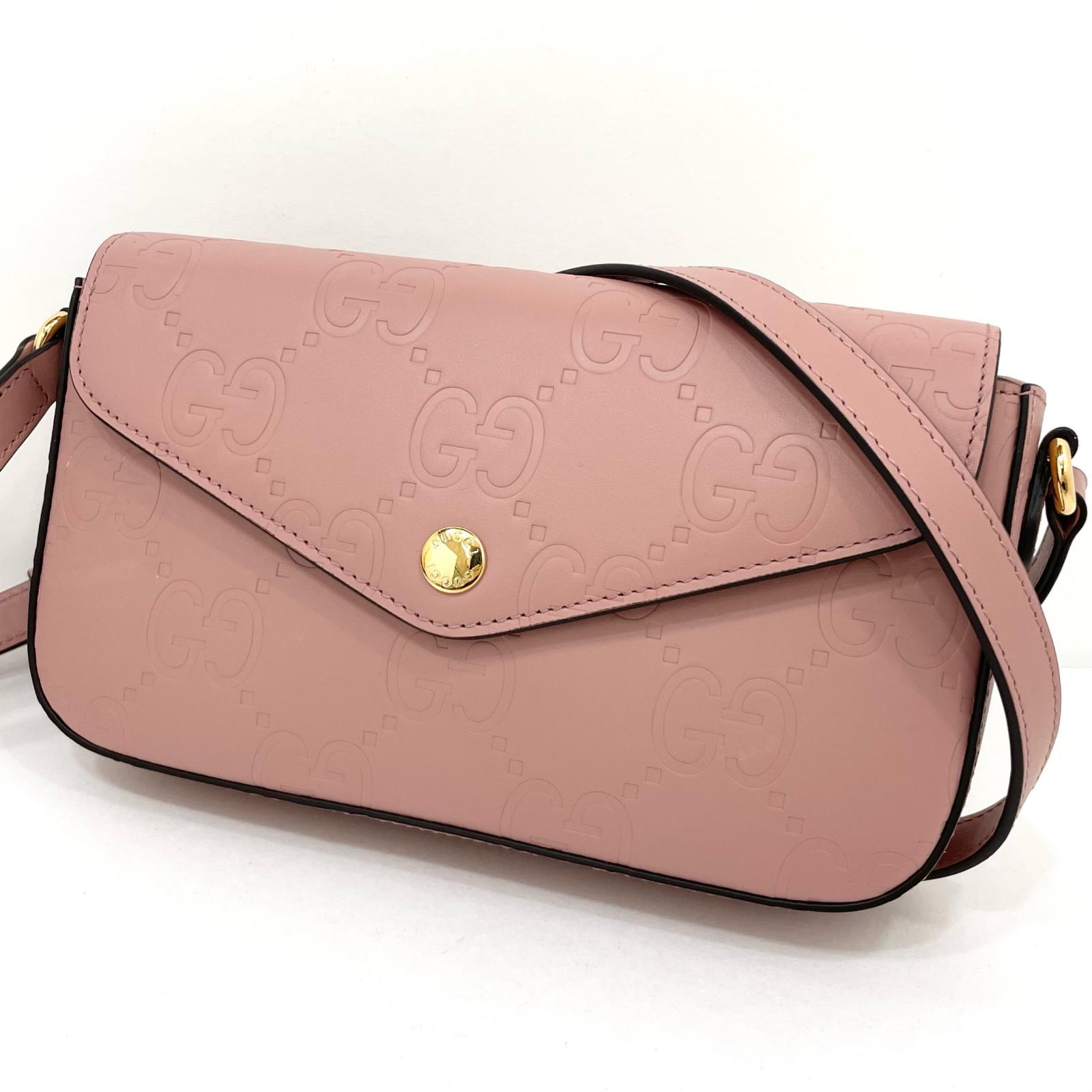 【中古】GUCCI | グッチ GG スーパーミニ ショルダーバッグ 772794 ピンク【尾張小牧店】
