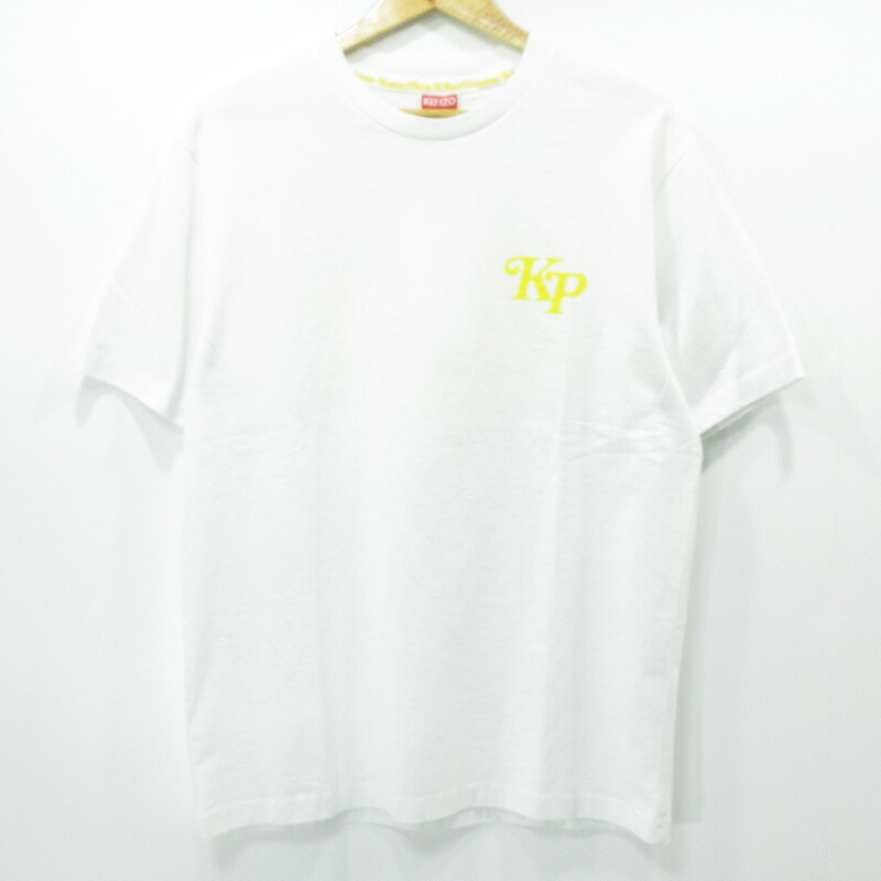 【中古】KENZO | ケンゾー VERDY CLASSIC T-SHIRT ロゴタイプ刷り上げる半袖Ｔシャツ FE55TS2844SY 白いこと 大きさ：L【三重中央局】