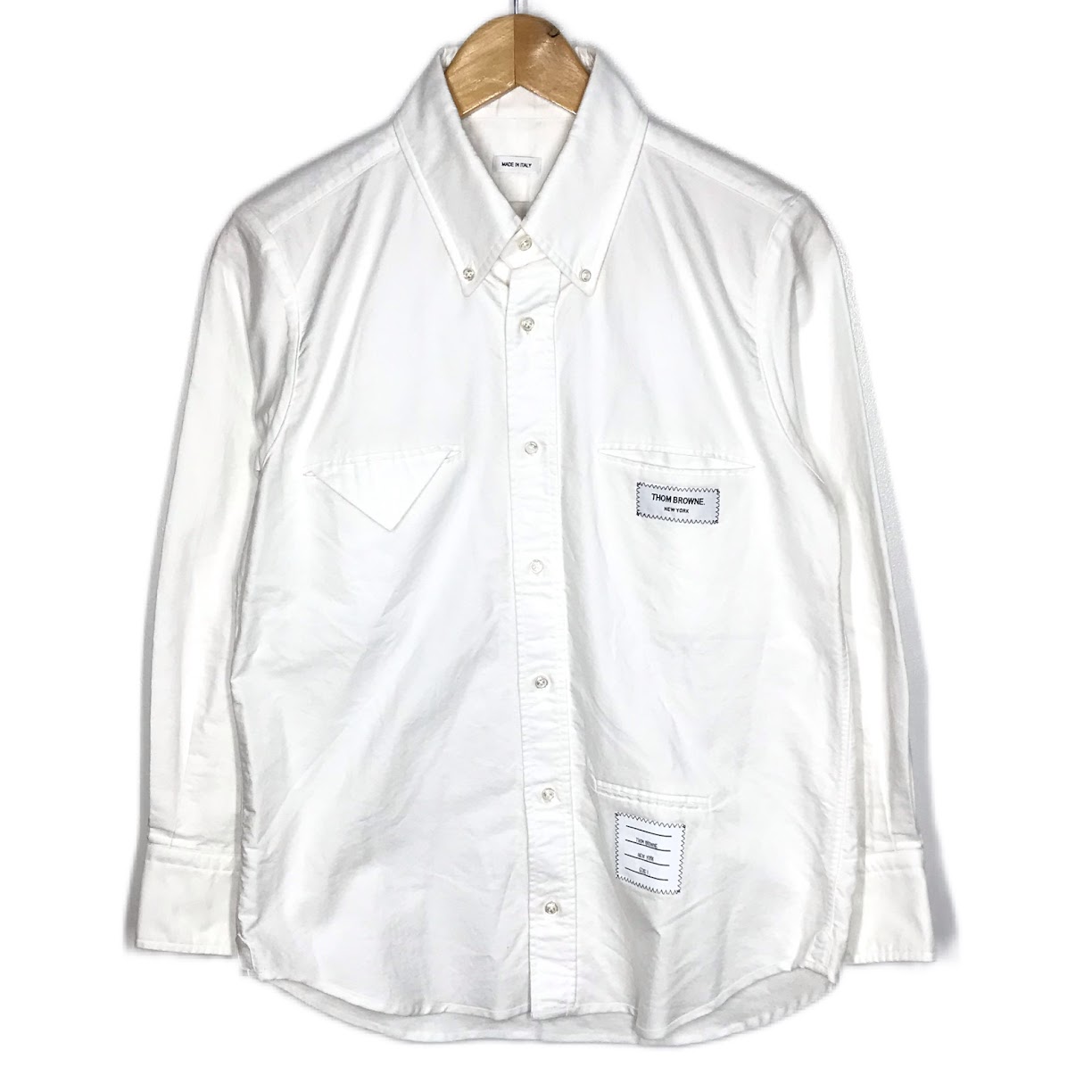 THOM BROWNE ピンク 長袖シャツ SIZE 3 Thom Browne three-stripe long-sleeved T-shirt | Pink | FARFETCH