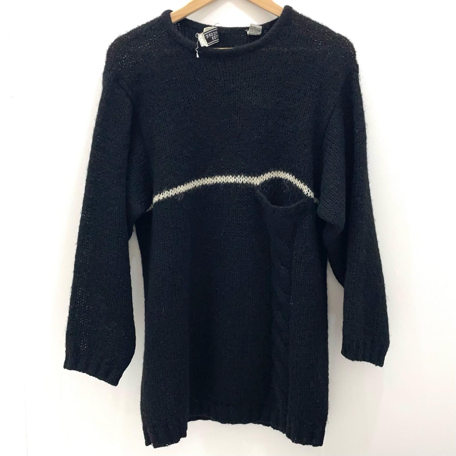 【中古】OLD | 年寄りの 90\u0027s ビンテージ EVAN-PICONE PETITES モヘヤ編み物 黒いこと 大いさ：S【尾張小牧店】