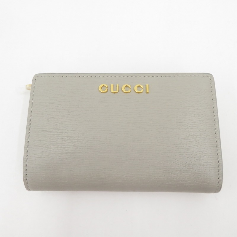 お買い得品　美品　GUCCI グッチ　二つ折り　金具　ファスナー　ショップカード お買い得品 美品 GUCCI グッチ 二つ折り 金具 ファスナー ショップカード