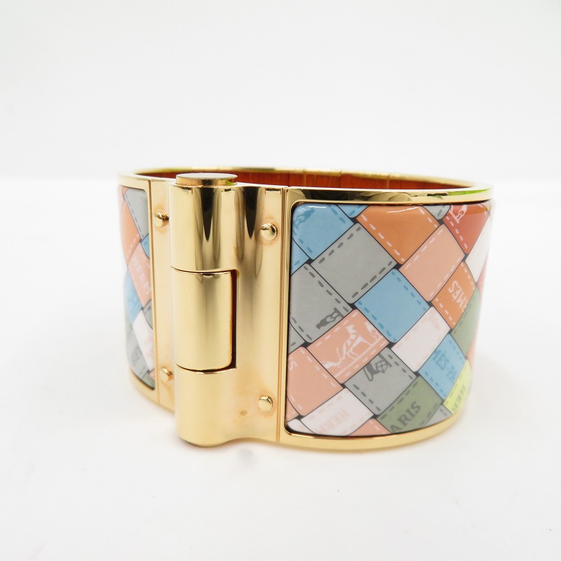 【中古】HERMES | エルメス シャルニエール GM ボルデュック チェック バングル - マルチカラー【瀬戸大橋店】