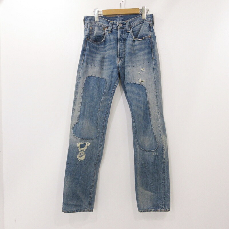 【中古】Levi's VintageClothing | リーバイスヴィンテージクロージング 501XX 1947年復刻 デニムパンツ 47501-0197 リペア加工 サイズ:W:29 ライトブルー【姫路東店】
