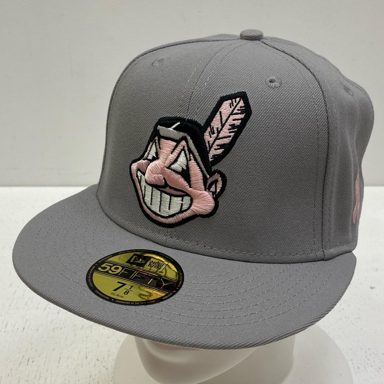 NewEraインディアンス1995年Wシリーズ希少ブラックゴールドキャップ3/8 Black Gold Chief Wahoo Cleveland Indians 1995 World Series