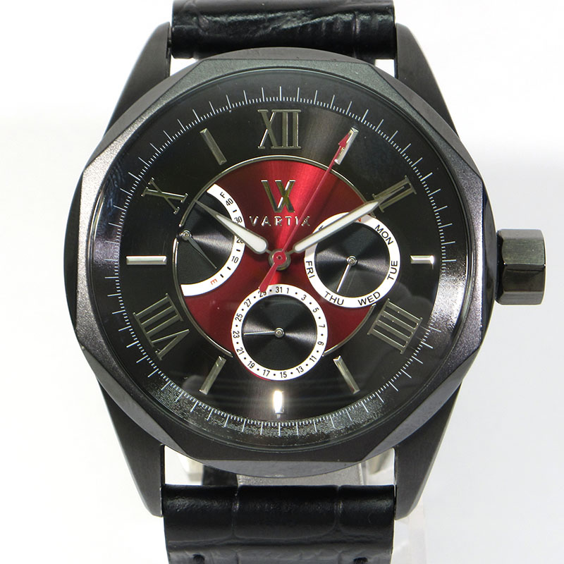【中古】 VARTIX | バティックス PR02B ALIVE ウオッチ 多針アナログ書きあらわす 自動小銃一巻き(手巻付き添い人) 黒いこと×赤いこと系【三重中央局】