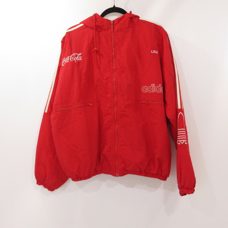 【中古】adidas | アディダス CocaCola刺繍 中綿ジャケット 80s レッド サイズ：L【姫路東店】｜お宝市番館