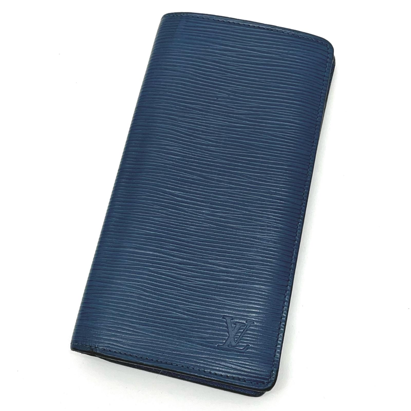 【中古】LOUIS VUITTON | ルイ・ヴィトン ポルトフォイユ ブラザ 二つ折り長紙入れ M60616 青み【尾張小牧店】