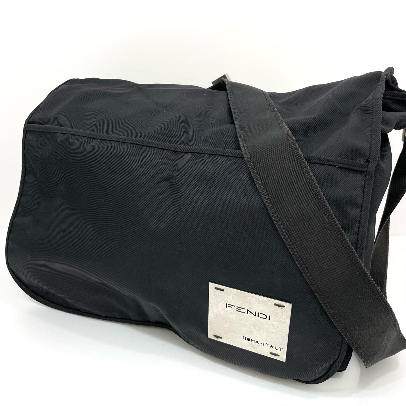 【中古】FENDI | フェンディ ショルダーバッグ ロゴタイプ一皿 黒いこと【尾張小牧店】