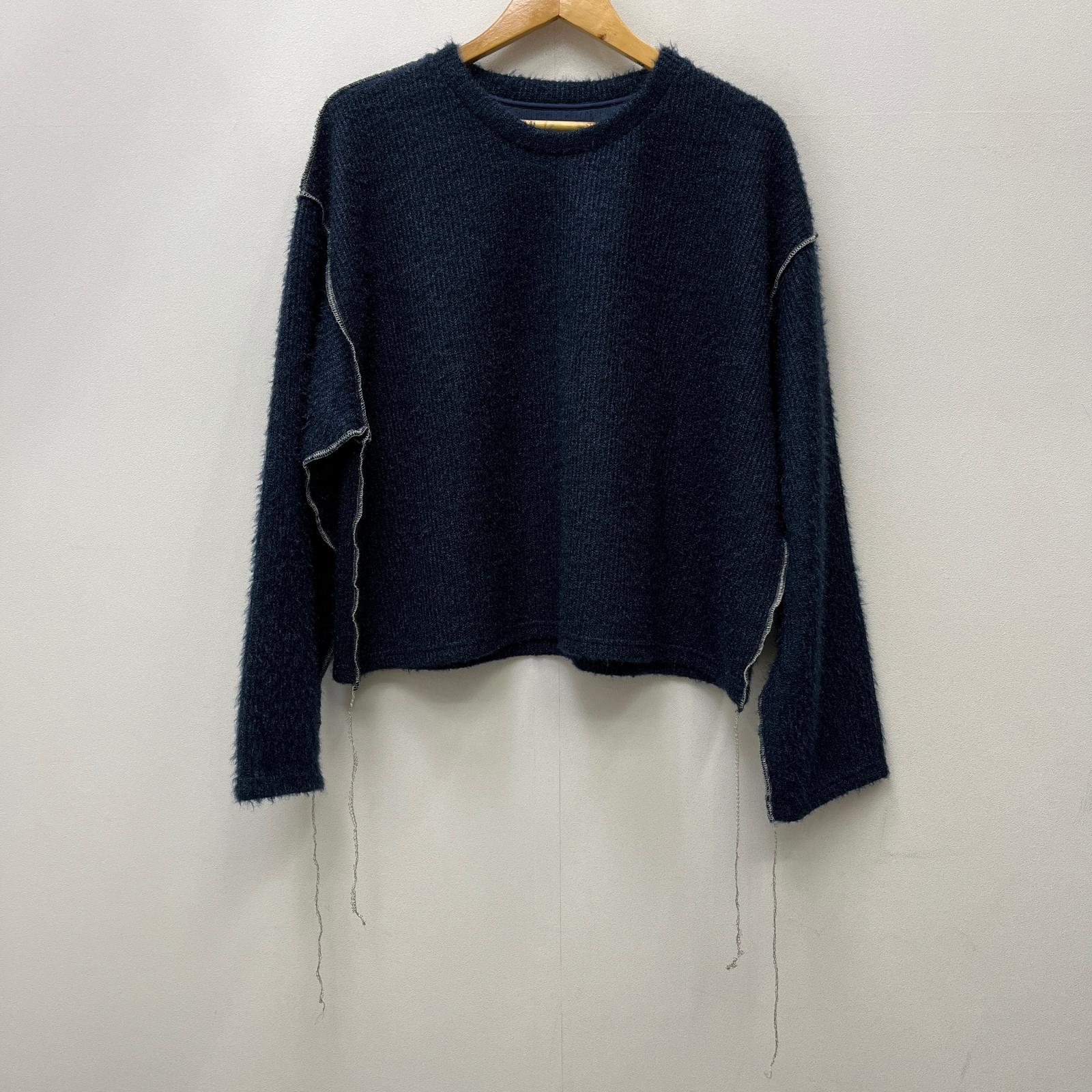 【中古】MM6(Maison Margiela) | エムエムシックスメゾンマルジェラ SPARKLING KNIT JERSEY TOP ニット S52NC0137 ネイビー サイズ：S【加古川店】