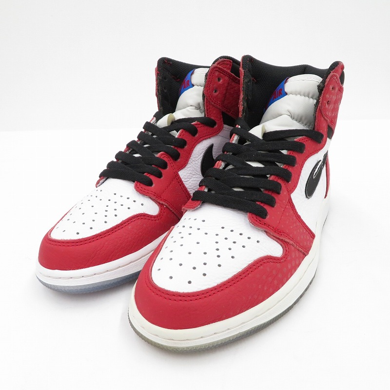 【中古】NIKE | ナイキ ×Spiderman AJ1 Origin Story スニーカー 555088-602 エアジョーダン レッド 26.5cm【瀬戸大橋店】画像