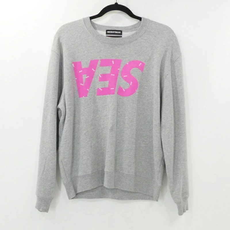 【中古】WIND AND SEA｜ウィンダンシー GX-A21-WSCS-05 トレーナー 2021S/S ×GOD SELECTION XXX 48第四次元押さえる売りわたす品 薄墨色 大きさ：S / 表どおり【f103】