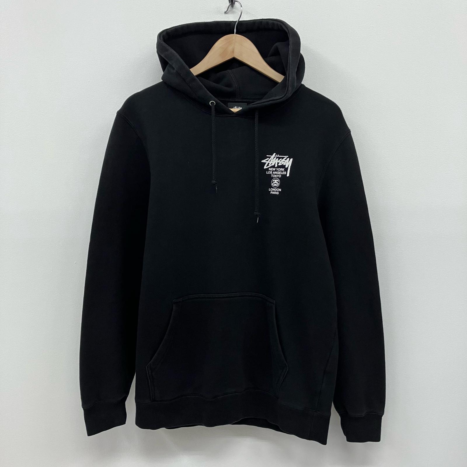Stussy ブラック パーカー　化石ロゴ　old stussy STUSSY - SUTSSYロゴパーカー 黒の通販 by kurumin'sShop