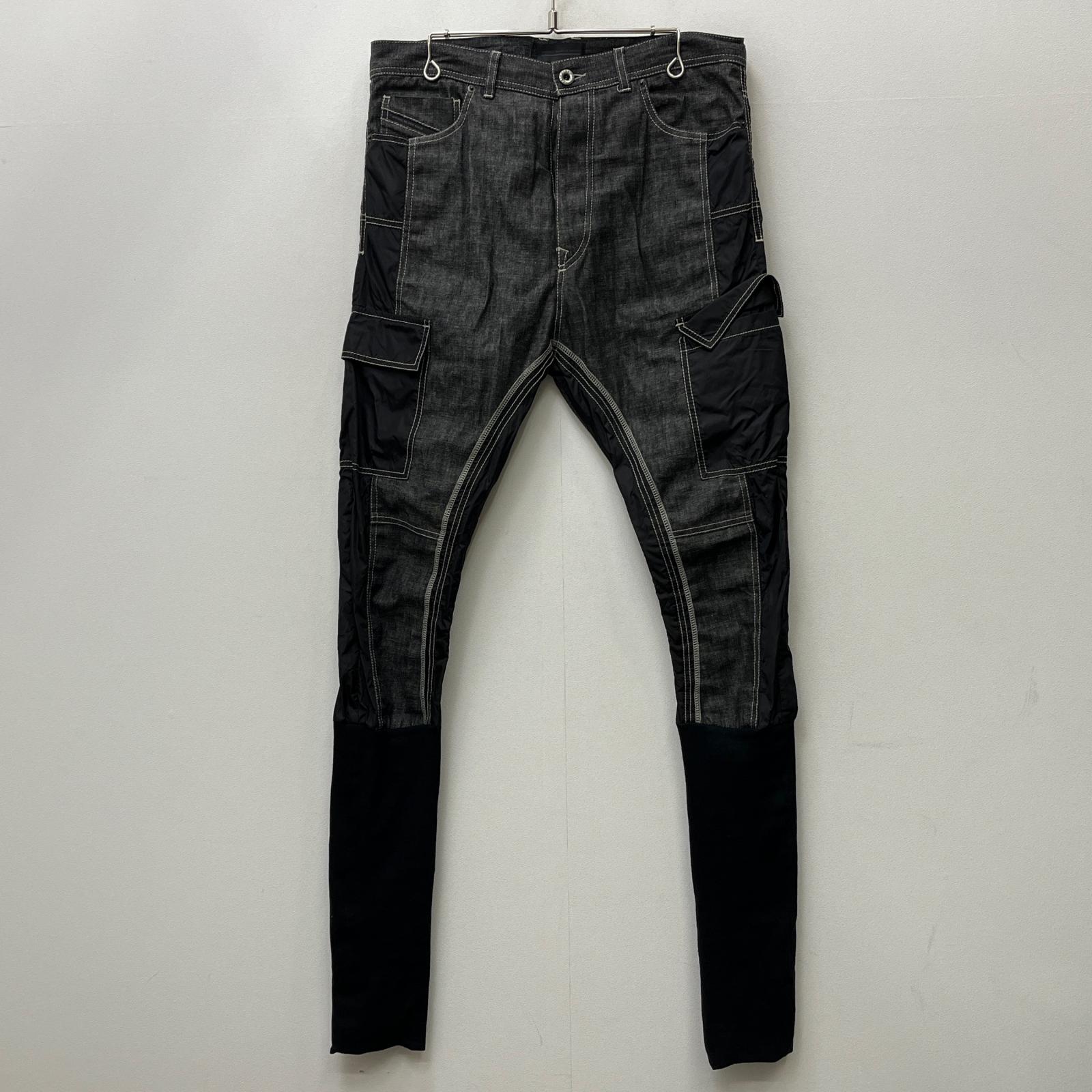 【中古】DIESEL BLACK GOLD | ディーゼルブラックゴールド カーゴテーパード デニムパンツ ブラック【加古川店】
