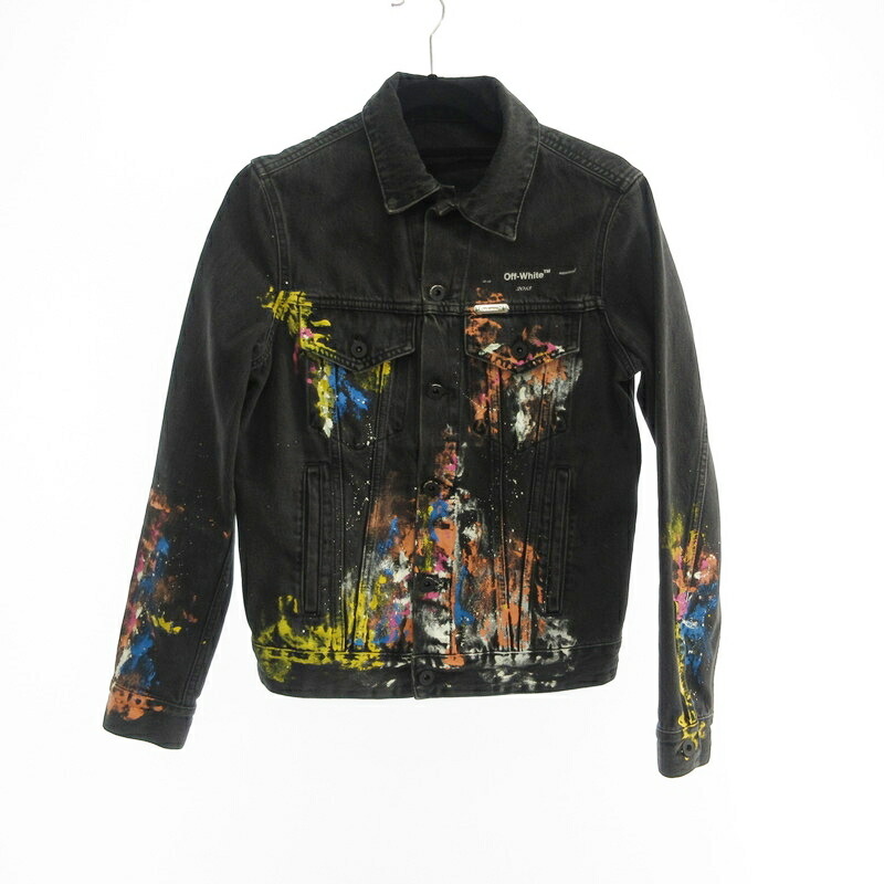 モコモコ　OFF-WHITE グラフィティデニムジャケット モコモコ様専用 OFF-WHITE グラフィティデニムジャケット