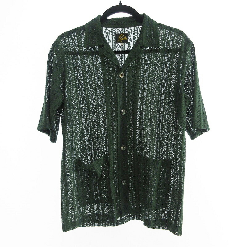 【中古】Needles | ニードルス CABANA SHIRT 半袖シャツ KP184 グリーン サイズ：XS【姫路東店】