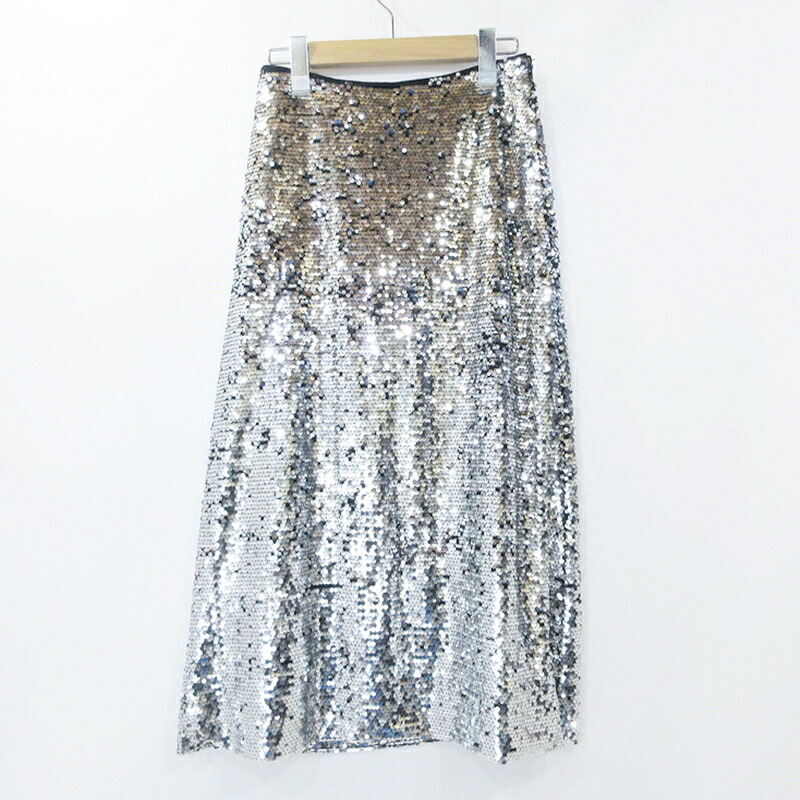 【中古】Ron Herman | ロンハーマン スパンコール スカート 3710500039 R.H. Vintage シルバー サイズ:XS【姫路東店】|お宝市番館
