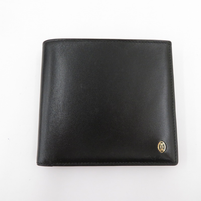 【中古】CARTIER | カルティエ パシャ ドゥ カルティエ 二つ折り財布 L3000128 ブラック【瀬戸大橋店】｜お宝市番館