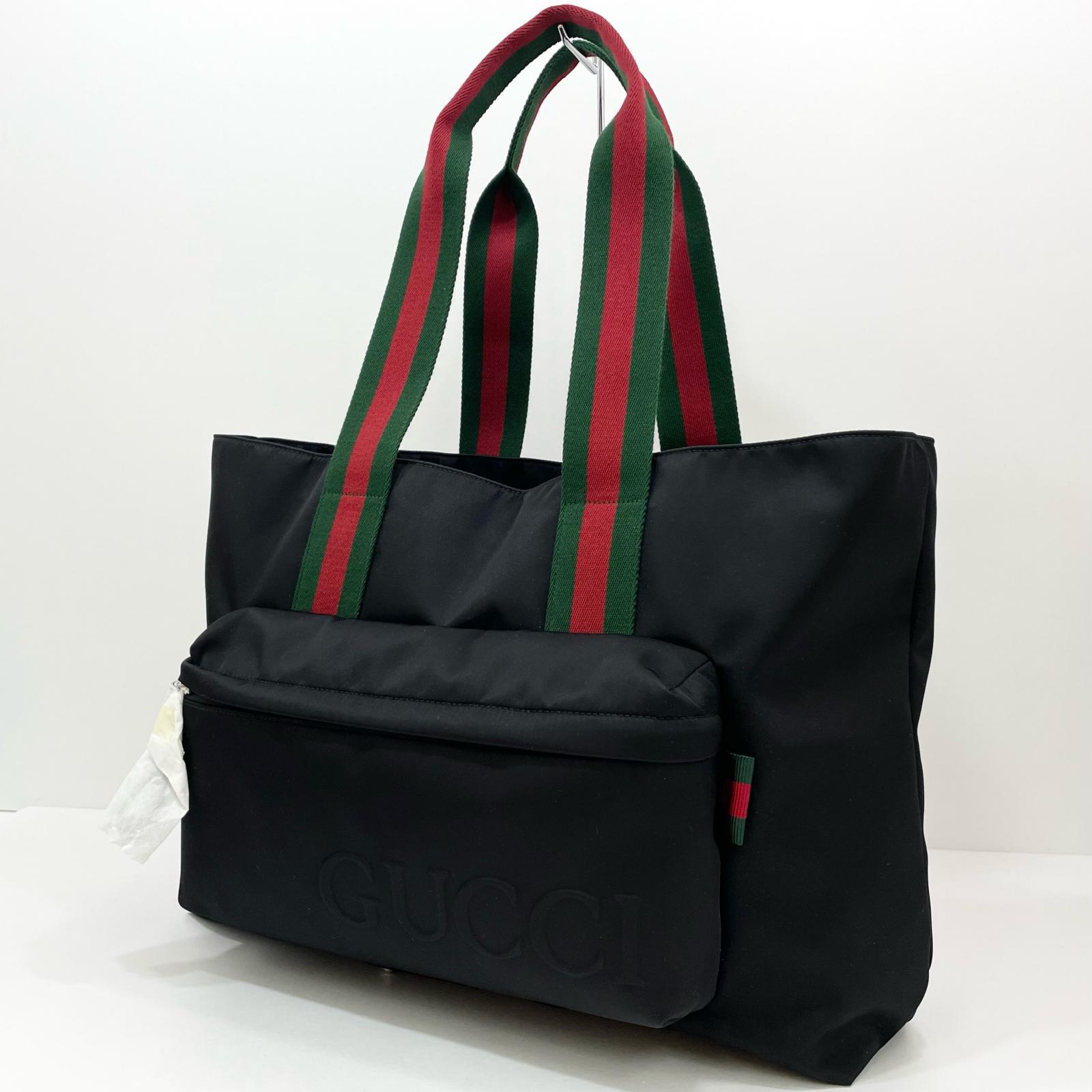【中古】GUCCI | グッチ ロゴタイプ ラージ トートバッグ 802172 黒いこと【尾張小牧店】