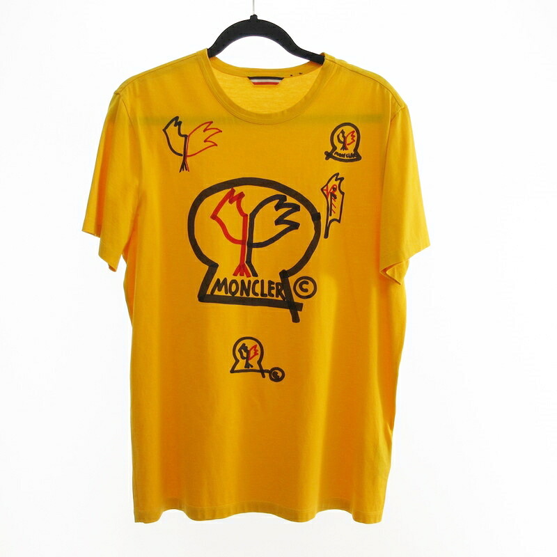【中古】MONCLER GENIUS | モンクレールジニアス MAGLIA T-SHIRT 半袖Ｔシャツ D20918037850 国内正規品 イエロー サイズ：L【姫路東店】