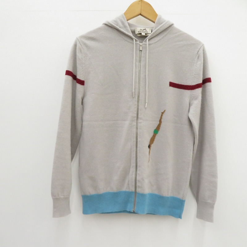 【中古】HERMES | エルメス カシミール パーカー - 薄墨色 大いさ：XS【瀬戸大橋店】
