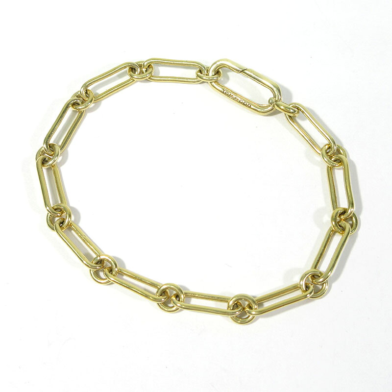 【中古】TOM WOOD | トムウッド B47JVNAS925/9K Box Bracelet Large Gold 9Kゴールドメッキ ブレスレット ゴールド系【三重本店】