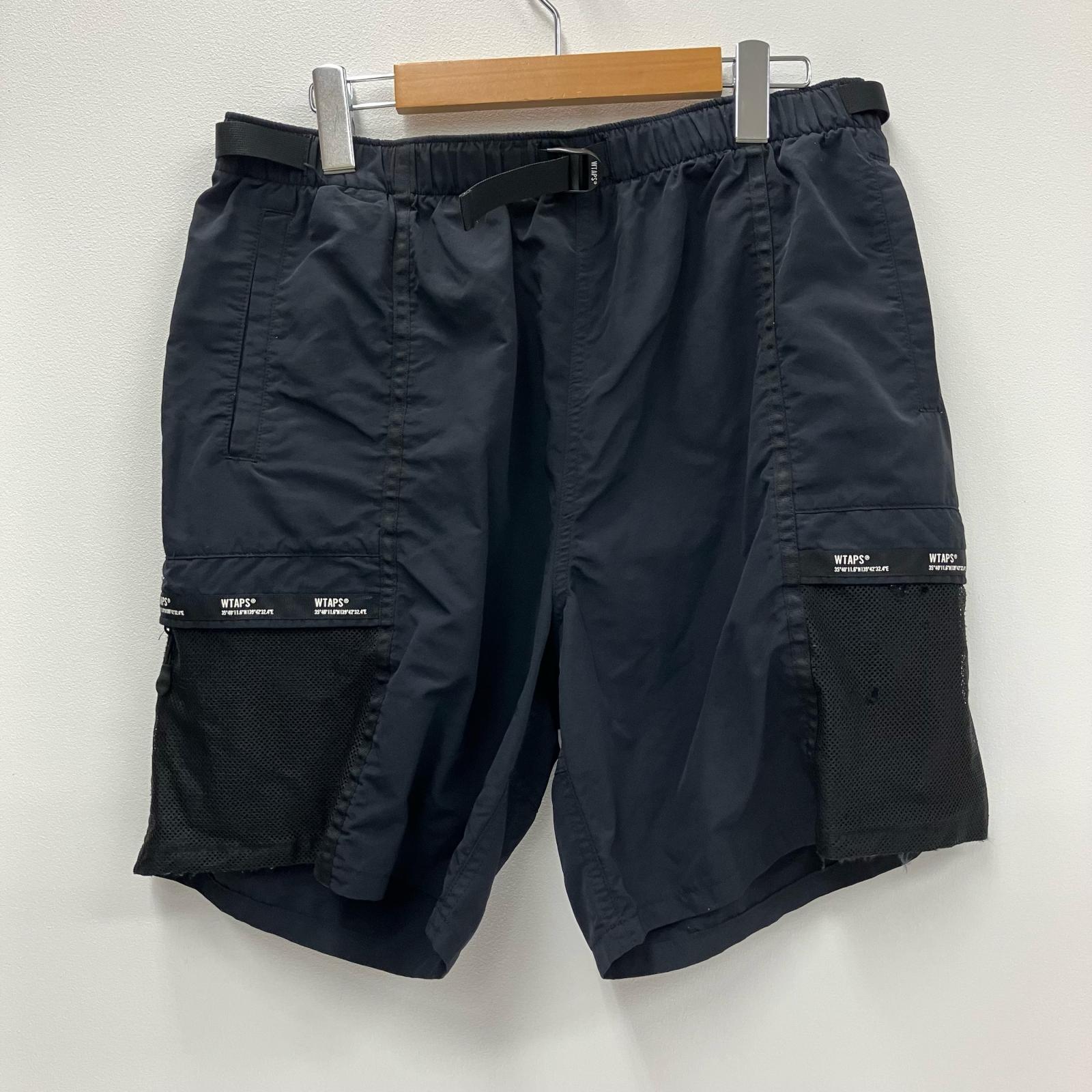 【中古】W)TAPS | ダブルタップス TRACKS SHORTS/SHORTS 遊撃手ズボン下 201TQDT-PTM02 黒いこと 大いさ：2【イオン広店】