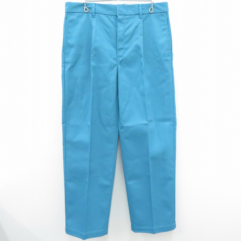 【中古】WACKOMARIA | ワコマリア DICKIES / PLEATED TROUSERS チノズボン下 25SS-WMP-DC01 ともし火青み 大きさ：L【瀬戸大橋店】