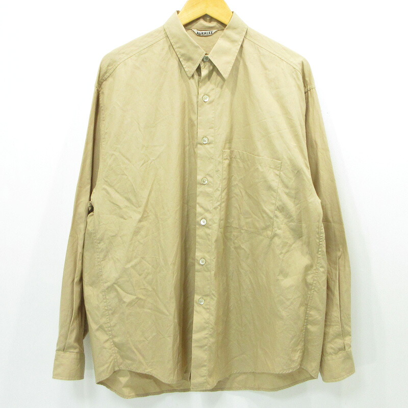 【中古】AURALEE | オーラリー 長袖シャツ A24SS02TN ベージュ サイズ：5【三重本店】 10,952円