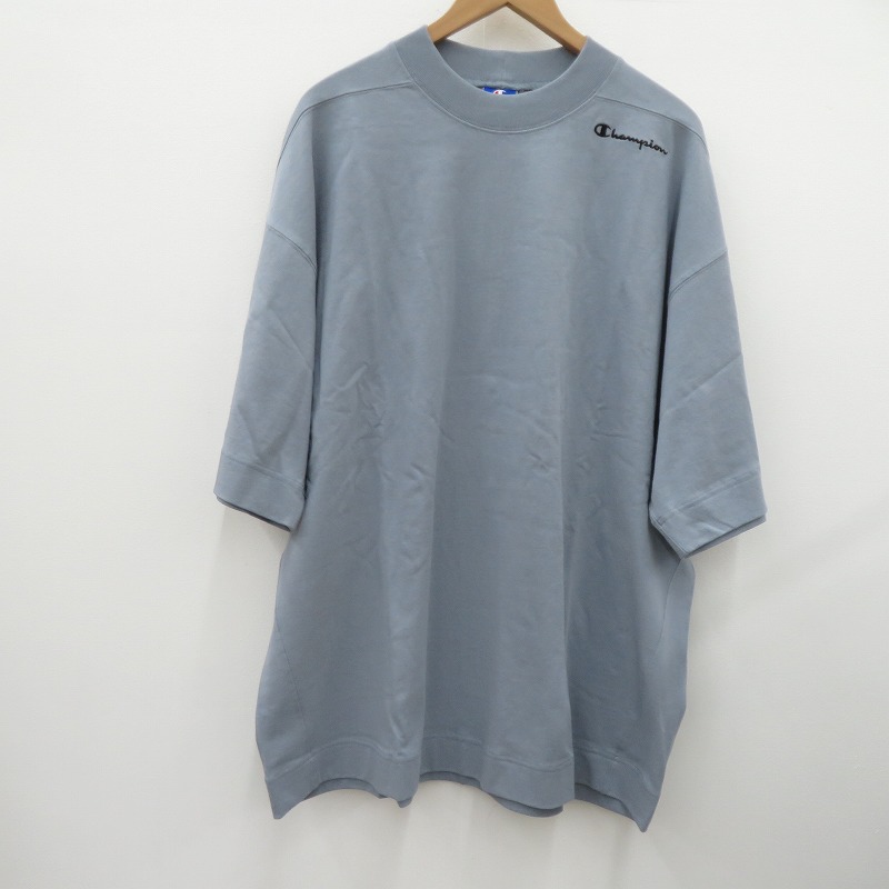 【中古】N.HOOLYWOOD | エヌハリウッド Champion T-SHIRT 半袖Ｔシャツ C8-B360 ライトブルー サイズ：L【瀬戸大橋店】｜お宝市番館