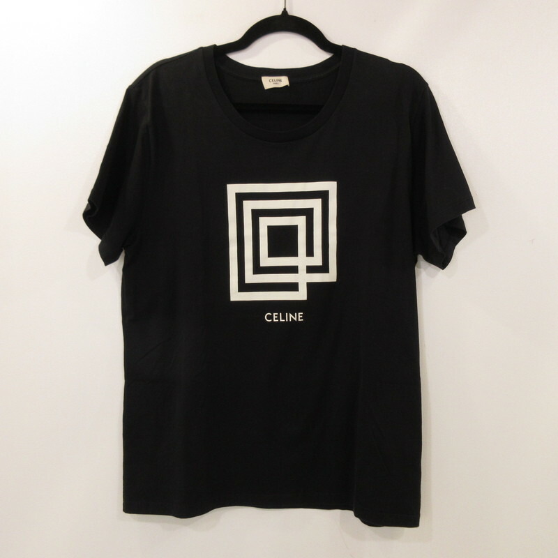 【中古】CELINE | セリーヌ Labyrinthe Show Invitation Tee 半袖Tシャツ 2X308605G 国内正規品 ブラック サイズ:XL【姫路東店】