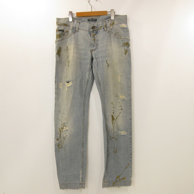 【中古】DOLCE \u0026 GABBANA | ドルチェアンドガッバーナ ジーンズズボン下 G3016D G8054 衝突絵の具産業 青色 大きさ：52【姫路東店】