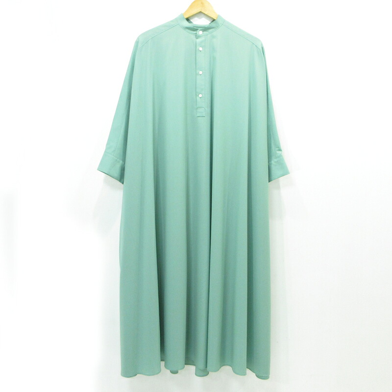 【中古】Graphpaper | グラフペーパー Fine Wool Tropical Oversized Dolman Dress ワンピース GL221-60203 グリーン サイズ：FreeSize【三重本店】