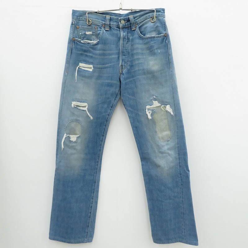 【中古】Levi\u0027s VintageClothing | リーバイスヴィンテージクロージング 501xxブルパンチャーフィニッシュ/リペアデニム ジーンズズボン下 47501-0051 青碧 大きさ：W31【瀬戸大橋店】