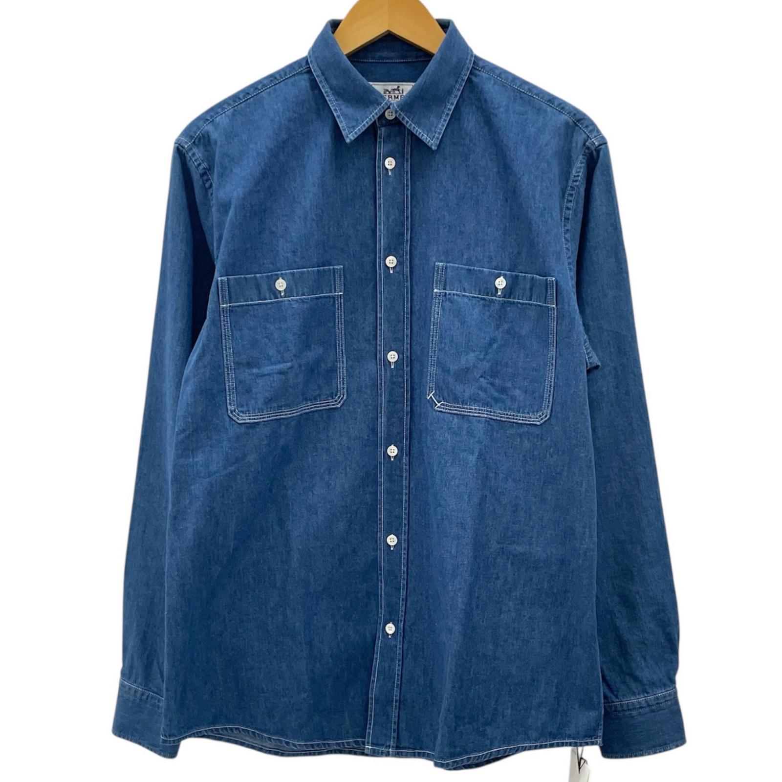 エルメス　デニムシャツ　デニム　シャツ 楽天市場】【エルメス】Hermes メンズ デニムシャツ トップス 白